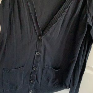 MOSSIMO- Black Cardigan w/ Button Closure